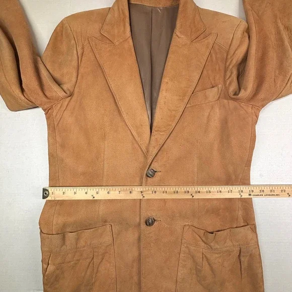 VTG Scully Jacket Mens 42L Soft Leather Suede Western Cowboy Rancher Two Button - Picture 6 of 12